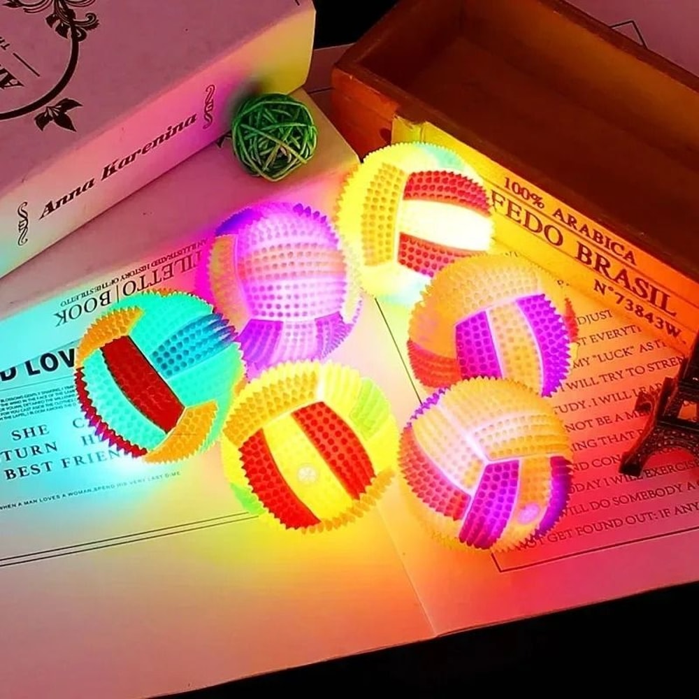 LED Glowing Dog Ball Toy Interactive Bouncy Chew Ball For Puppies Cats And Small Pets 7