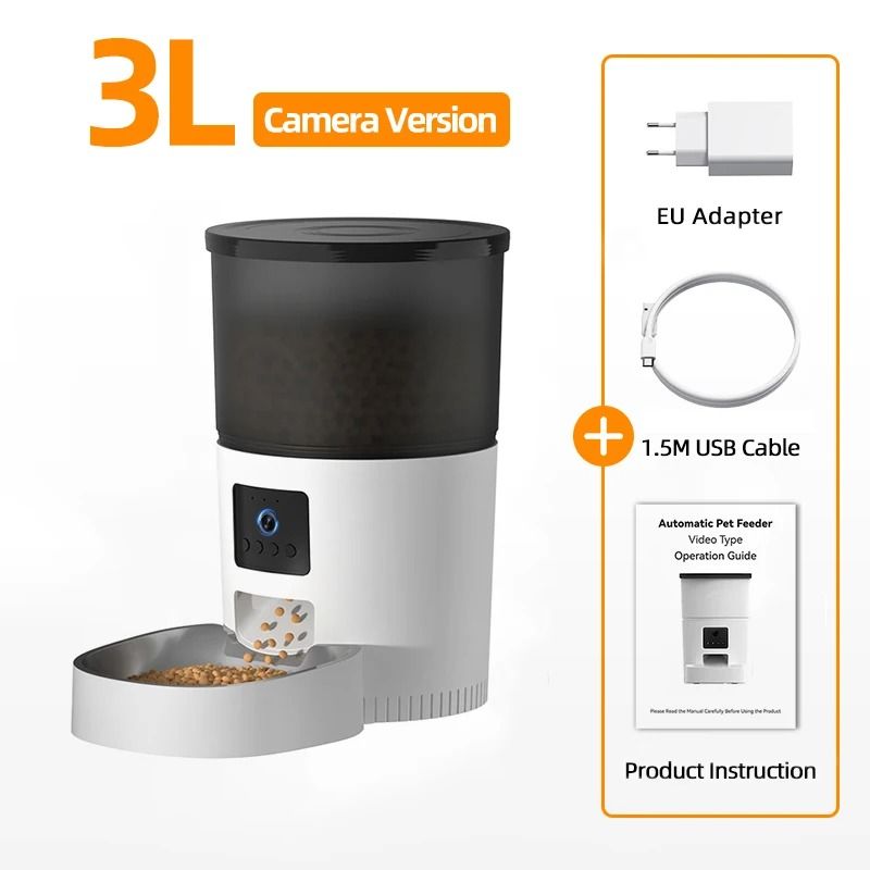 ROJECO Smart Automatic Cat Feeder With Camera WiFi Pet Food Dispenser For Cats And Dogs 1