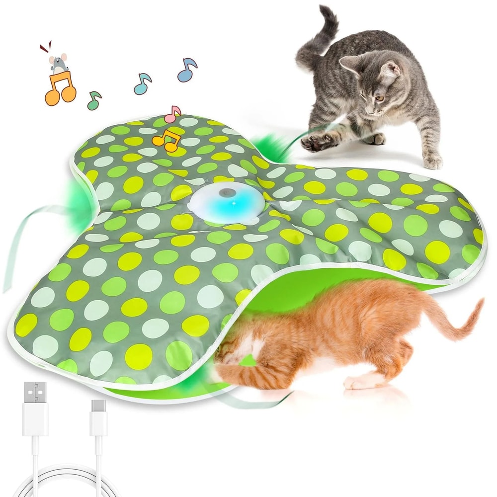 Smart Interactive Cat Toy Motion Activated Hide And Seek Feather Mouse Teaser 1