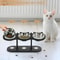 Elevated Cat Food Bowl With Stainless Steel Dish And Wooden Support Stand 5