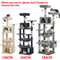 Large Cat Tree Tower With Scratching Posts Hammock Condos And Padded Perches 7