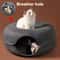 Interactive Cat Tunnel Bed Felt Donut Nest Scratcher House For Indoor Cats 10