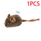 Interactive Mouse Plush Cat Toy Squeaky Bite Resistant Kitten Chew Toy 1