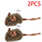 Interactive Mouse Plush Cat Toy Squeaky Bite Resistant Kitten Chew Toy 2