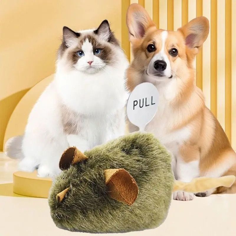 Interactive Mouse Plush Cat Toy Squeaky Bite Resistant Kitten Chew Toy 7