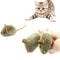 Interactive Mouse Plush Cat Toy Squeaky Bite Resistant Kitten Chew Toy 9