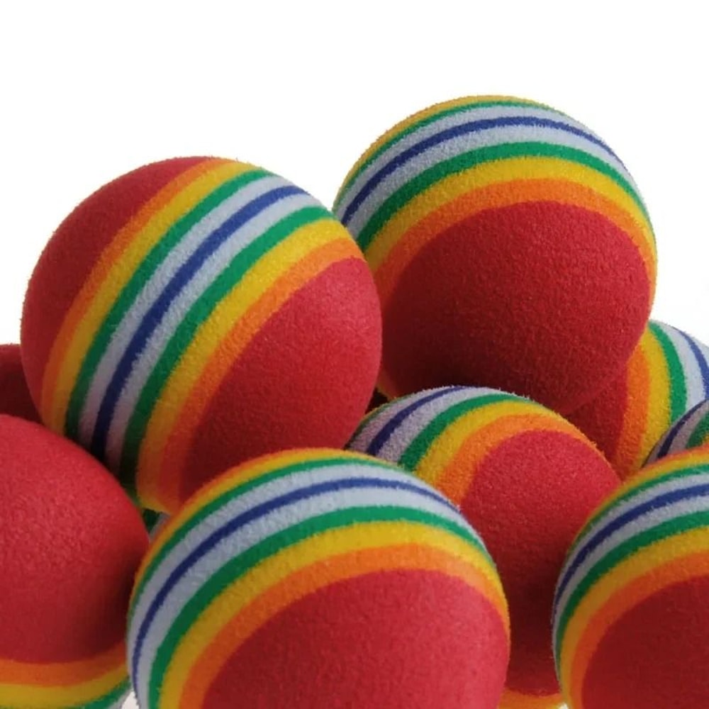 10PCS Colorful Interactive Cat Toy Balls Lightweight Foam Rattle Balls For Cats 1