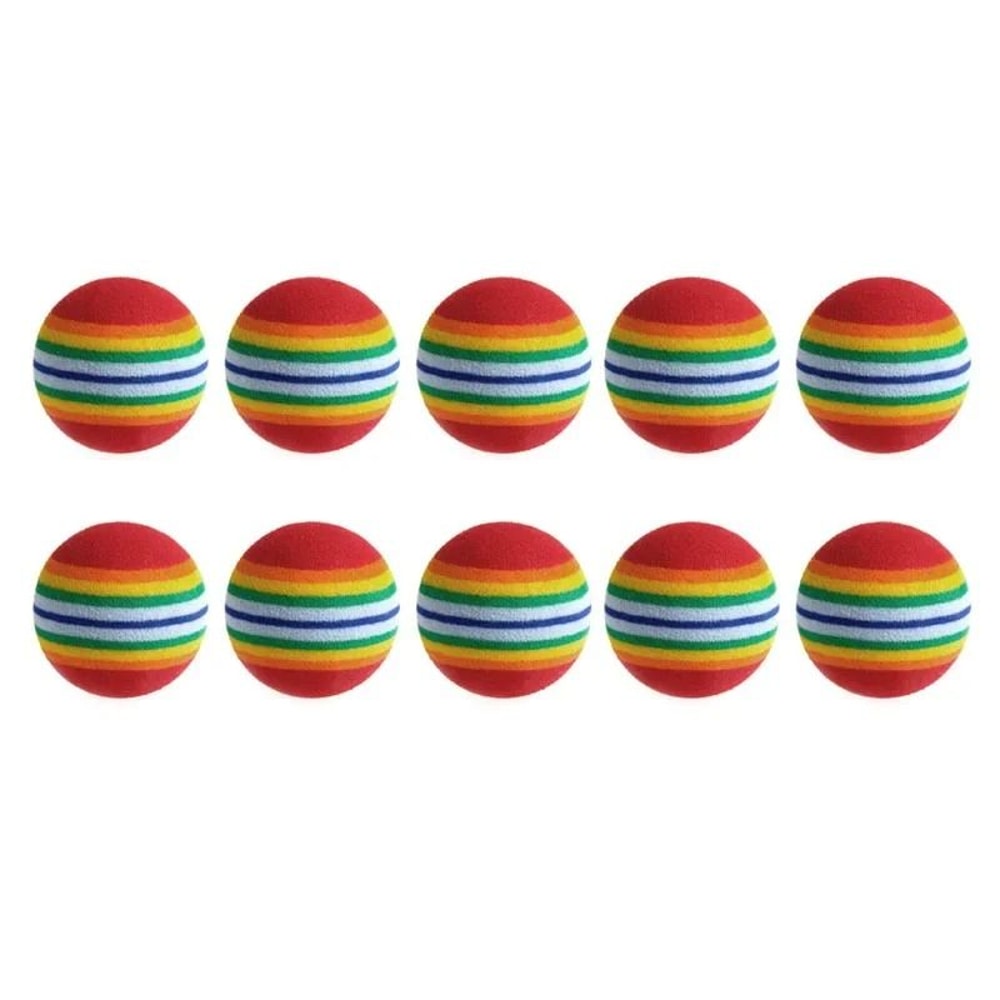 10PCS Colorful Interactive Cat Toy Balls Lightweight Foam Rattle Balls For Cats 4