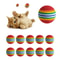 10PCS Colorful Interactive Cat Toy Balls Lightweight Foam Rattle Balls For Cats 0