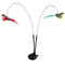 Interactive Bird Cat Teaser Wand Hands Free Suction Cup Cat Toy Set With Bells 1