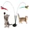 Interactive Bird Cat Teaser Wand Hands Free Suction Cup Cat Toy Set With Bells 3