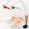 Interactive Bird Cat Teaser Wand Hands Free Suction Cup Cat Toy Set With Bells 0