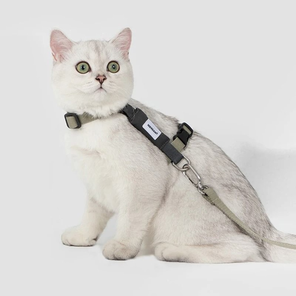 Breathable Cat Harness Leash Set Adjustable Kitten Vest And Outdoor Walking Lead 6