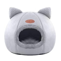 cozy winter cat cave bed deep sleep pet nest house for cats and small dogs