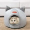 Cozy Winter Cat Cave Bed Deep Sleep Pet Nest House For Cats And Small Dogs 3