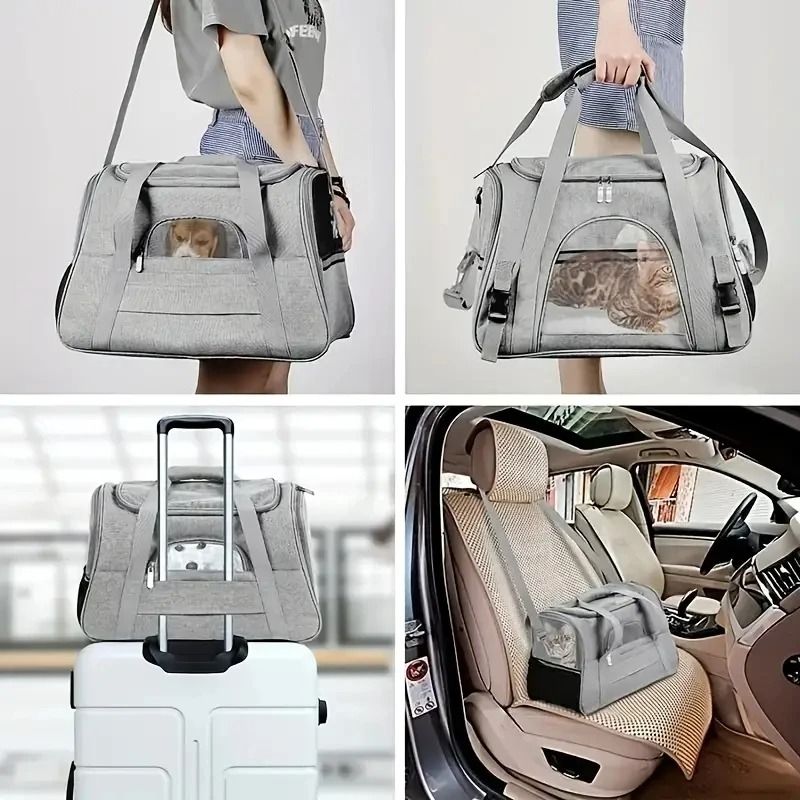 Soft Sided Pet Carrier For Large Cats Portable Travel Carrier For Cats And Small Dogs 3