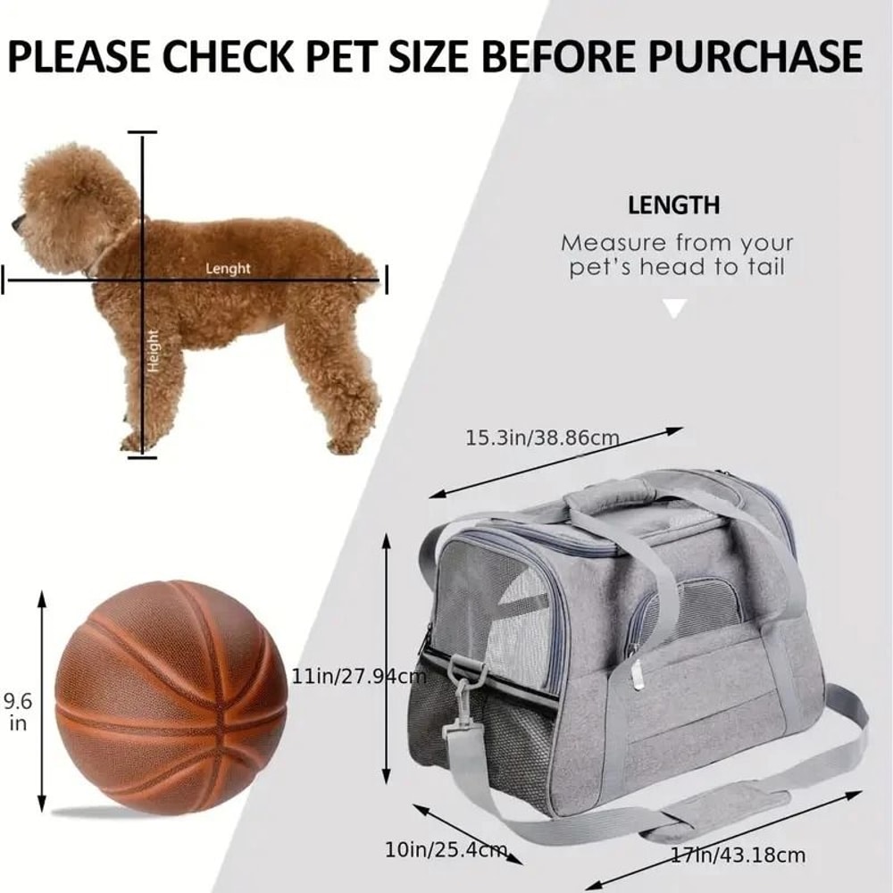 Soft Sided Pet Carrier For Large Cats Portable Travel Carrier For Cats And Small Dogs 4
