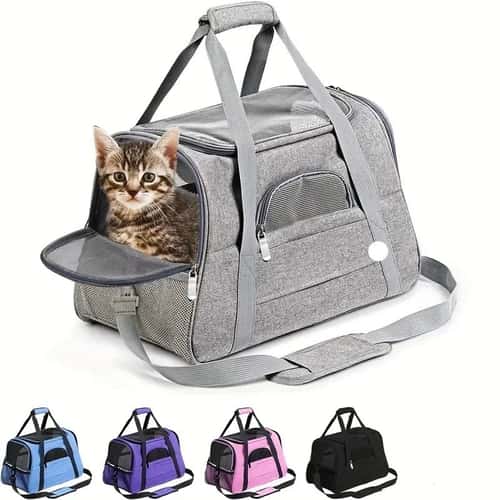 Soft Sided Pet Carrier for Large Cats Portable Travel Carrier for Cats and Small Dogs