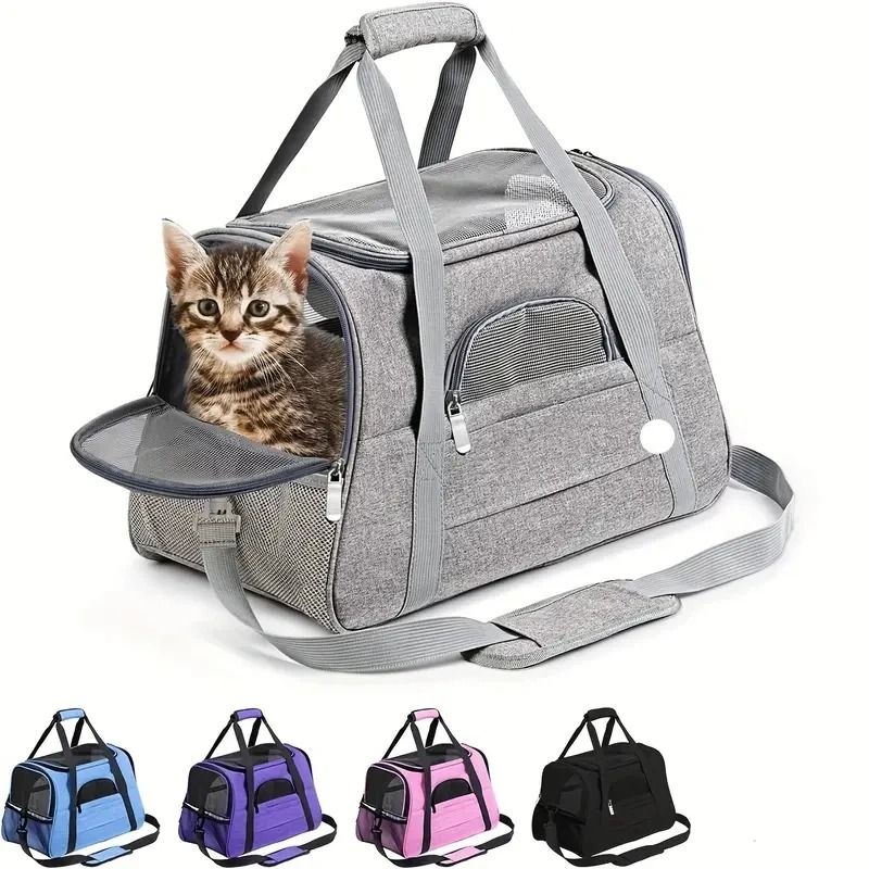Soft Sided Pet Carrier For Large Cats Portable Travel Carrier For Cats And Small Dogs 0