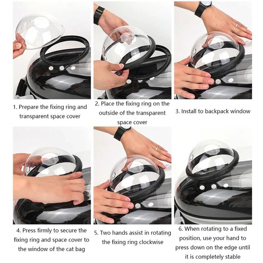 Transparent Cat Carrier Backpack Breathable Bubble Travel Backpack For Cats And Small Pets 4