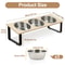 15 Degree Tilted Elevated Cat Bowls With Stainless Steel Feeding Set For Cats And Puppies 4