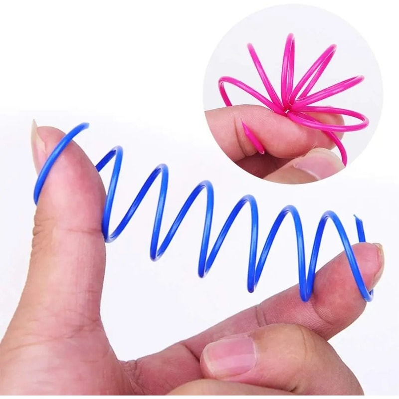 ColorPop Cat Spring Toys Interactive Plastic Coil Toys For Indoor Cats And Kittens 4