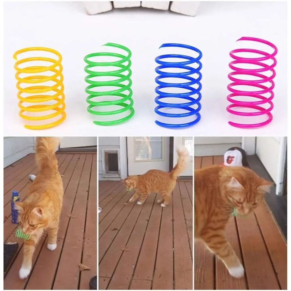 ColorPop Cat Spring Toys Interactive Plastic Coil Toys For Indoor Cats And Kittens 5