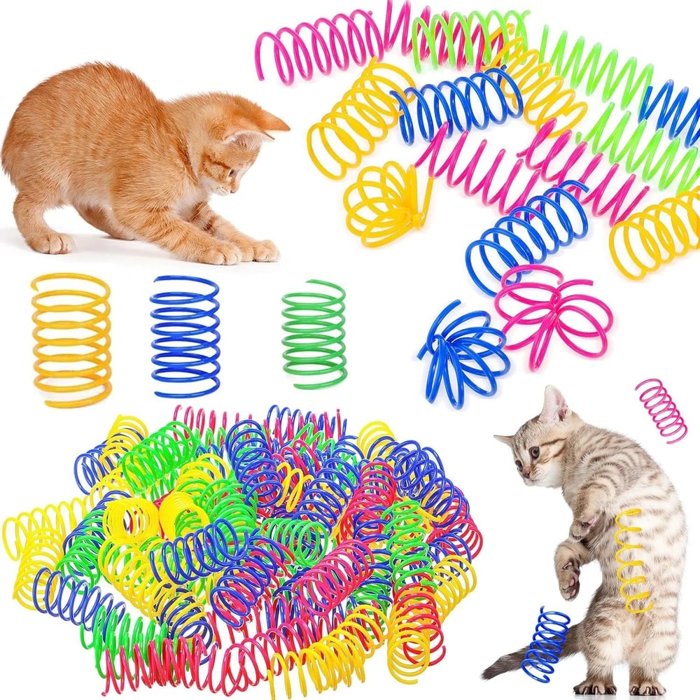 ColorPop Cat Spring Toys Interactive Plastic Coil Toys For Indoor Cats And Kittens 6