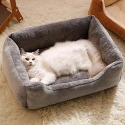 cozynest winter cat bed soft plush pet cushion house for cats and small dogs