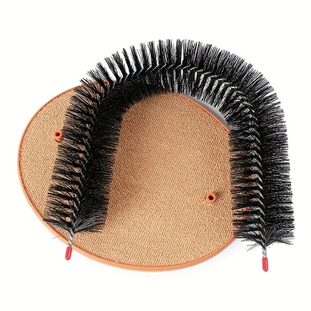 PurrSpa Cat Grooming Arch Interactive Self Groomer With Scratching Pad And Massage Brush 4