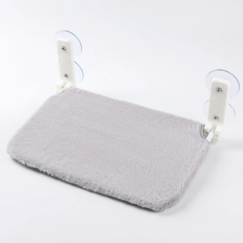 SunnyNest Cat Window Hammock Foldable Plush Mesh Suction Cup Perch For Indoor Cats 4