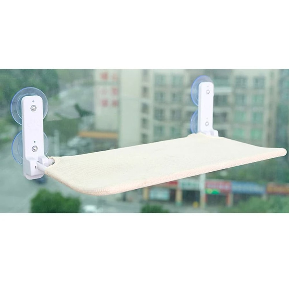 SunnyNest Cat Window Hammock Foldable Plush Mesh Suction Cup Perch For Indoor Cats 2
