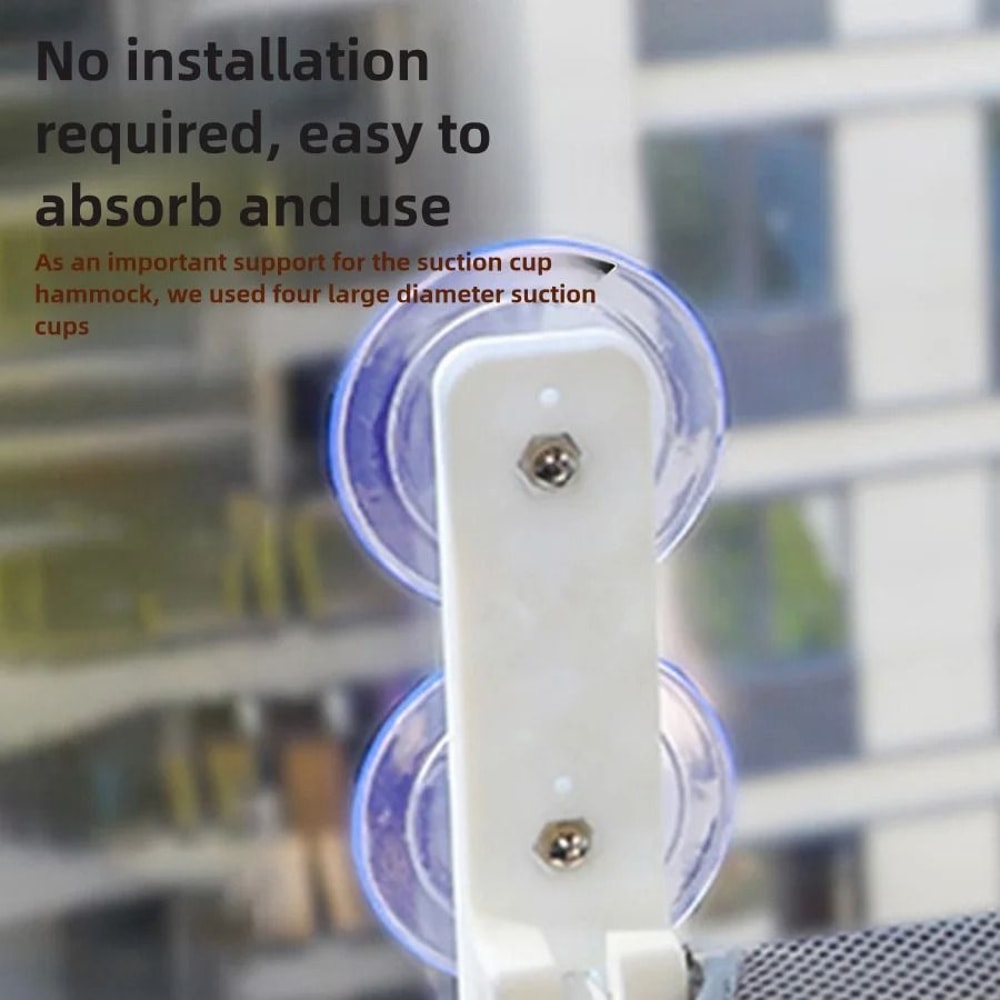 SunnyNest Cat Window Hammock Foldable Plush Mesh Suction Cup Perch For Indoor Cats 7