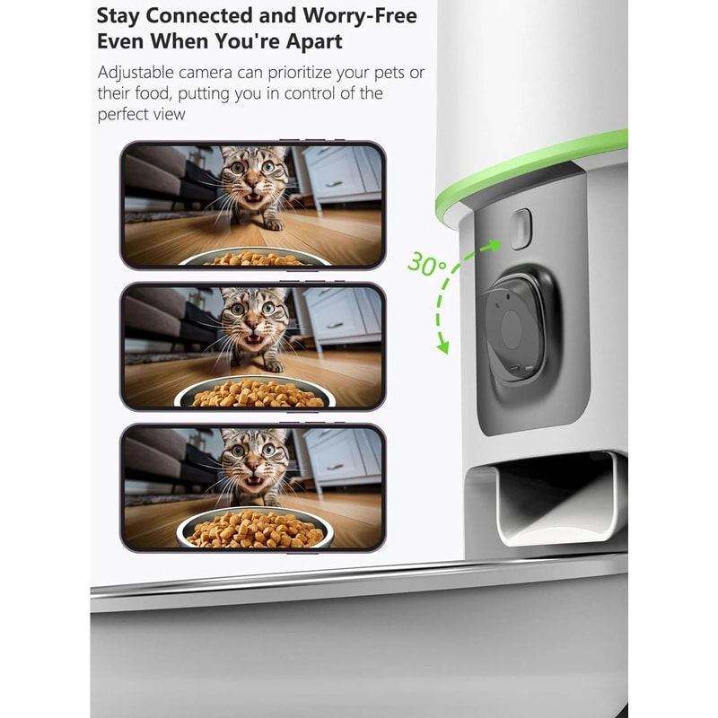 SmartView Automatic Cat Feeder With 1080P Camera And WiFi Pet Food Dispenser 8