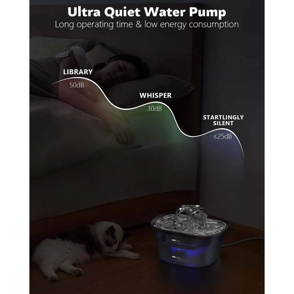 PureFlow Pet Water Fountain 25L USB Automatic Drinking Fountain For Cats And Dogs 7