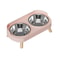 Elevated Ceramic Cat Bowls Double Set With Anti Tip Neck Care Design 1