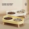 Elevated Ceramic Cat Bowls Double Set With Anti Tip Neck Care Design 10