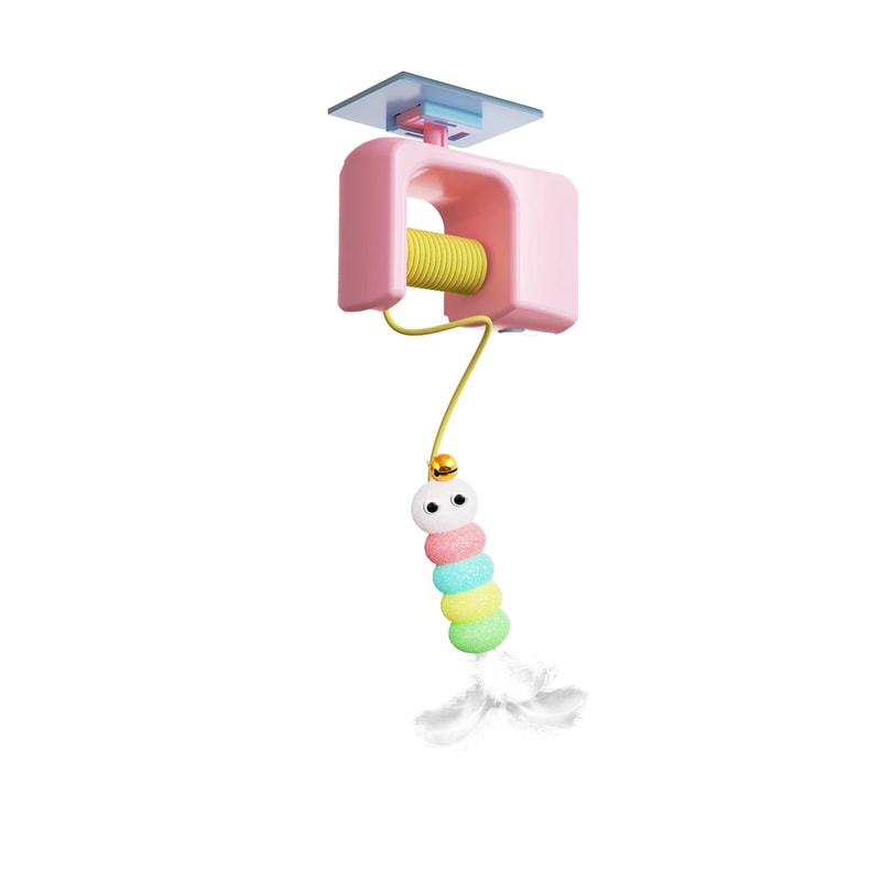 Rechargeable Interactive Flying Bird Cat Toy With Hanging Door Design 2