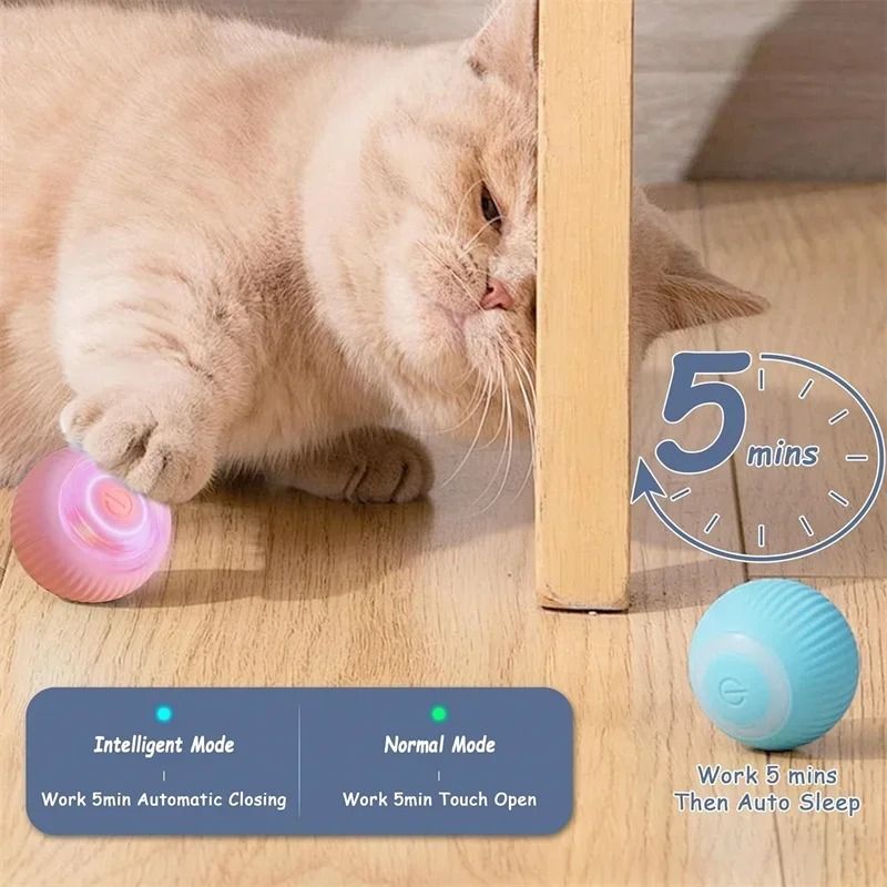 Smart Automatic Rolling Ball Interactive Cat Toy For Indoor Cats 5