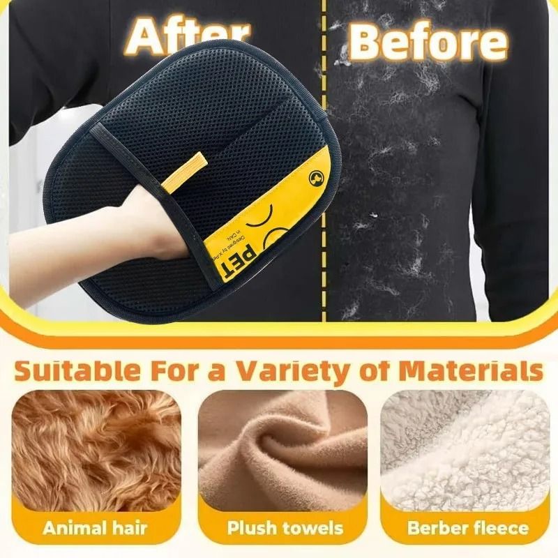 Electrostatic Pet Hair Removal Glove Two Way Grooming Brush For Cats And Dogs 9