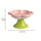 Ceramic Elevated Cat Food Bowl With Floral Design For Neck Protection 4