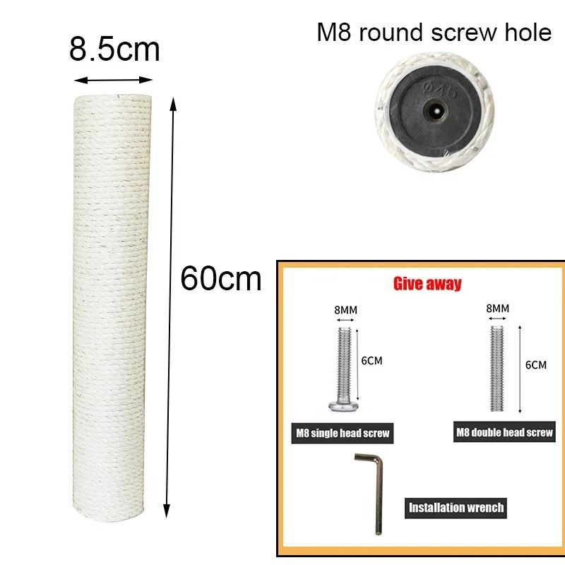 DIY Sisal Cat Scratching Post Replacement For Cat Trees And Climbing Frames 13