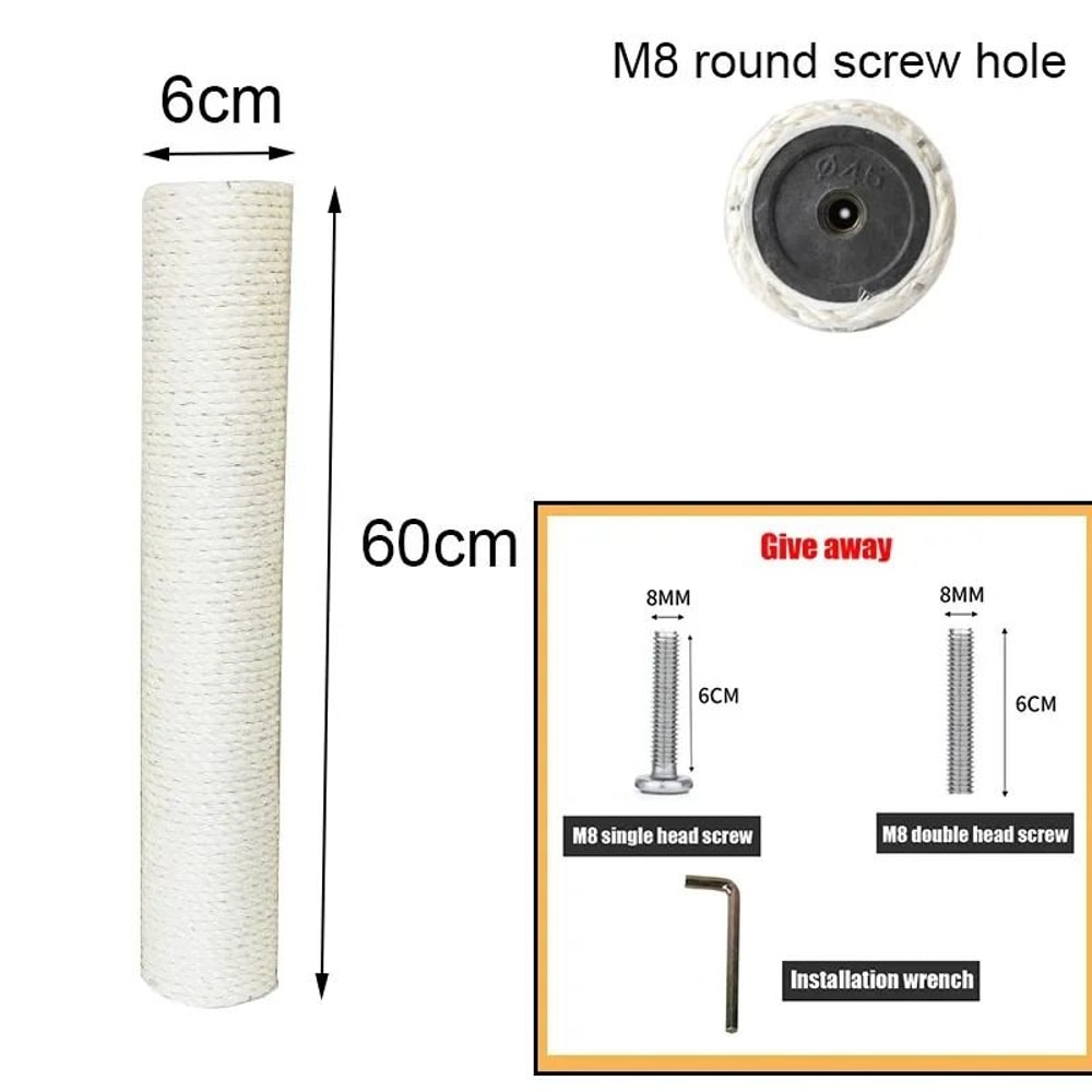 DIY Sisal Cat Scratching Post Replacement For Cat Trees And Climbing Frames 12