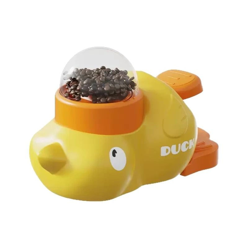 Interactive Duck Treat Launcher Cat Toy With Automatic Snack Feeding 0