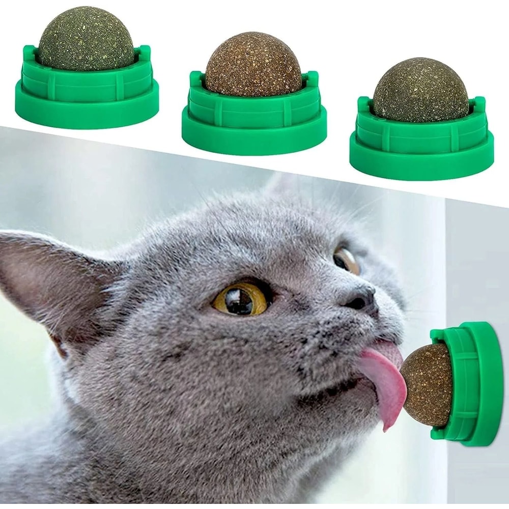 Natural Catnip Balls Lickable Chew Toy And Snack For Cats 7