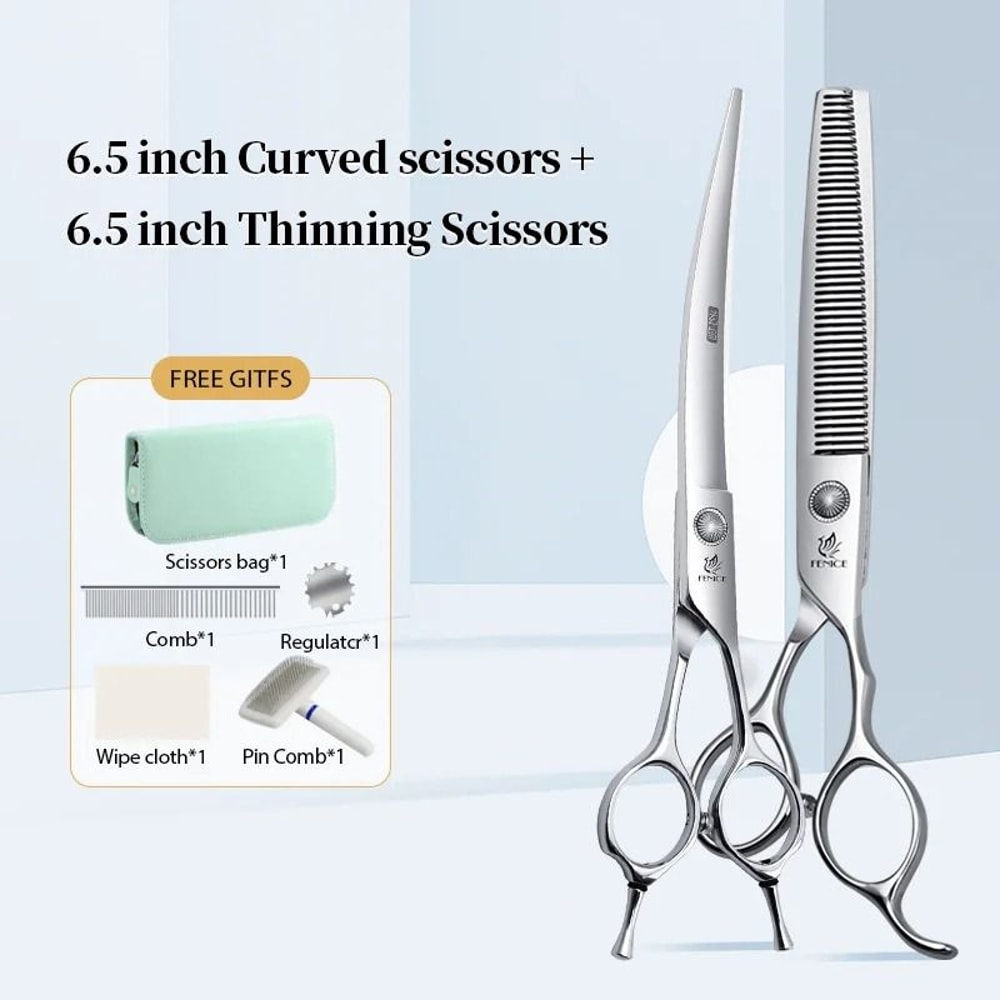 Fenice Professional Pet Grooming Scissors Set For Dogs And Cats 18