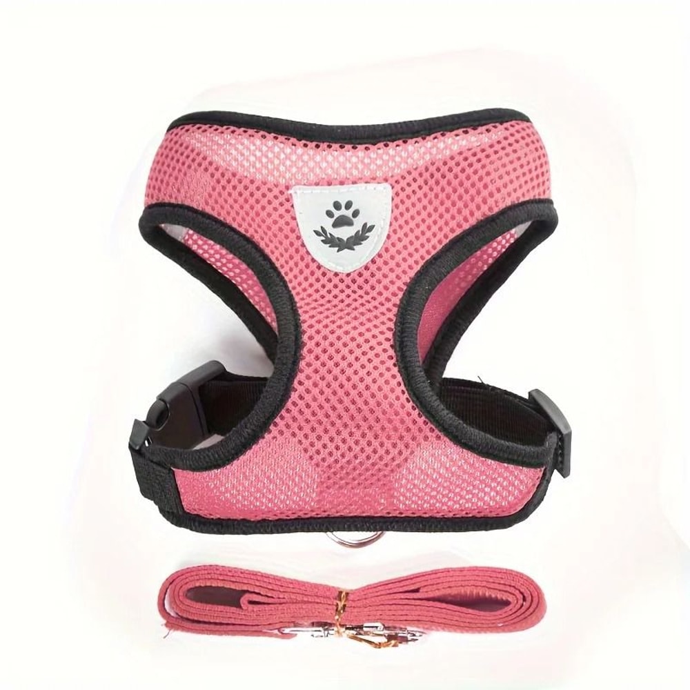Escape Proof Reflective Cat Harness And Leash Set For Outdoor Walking 2