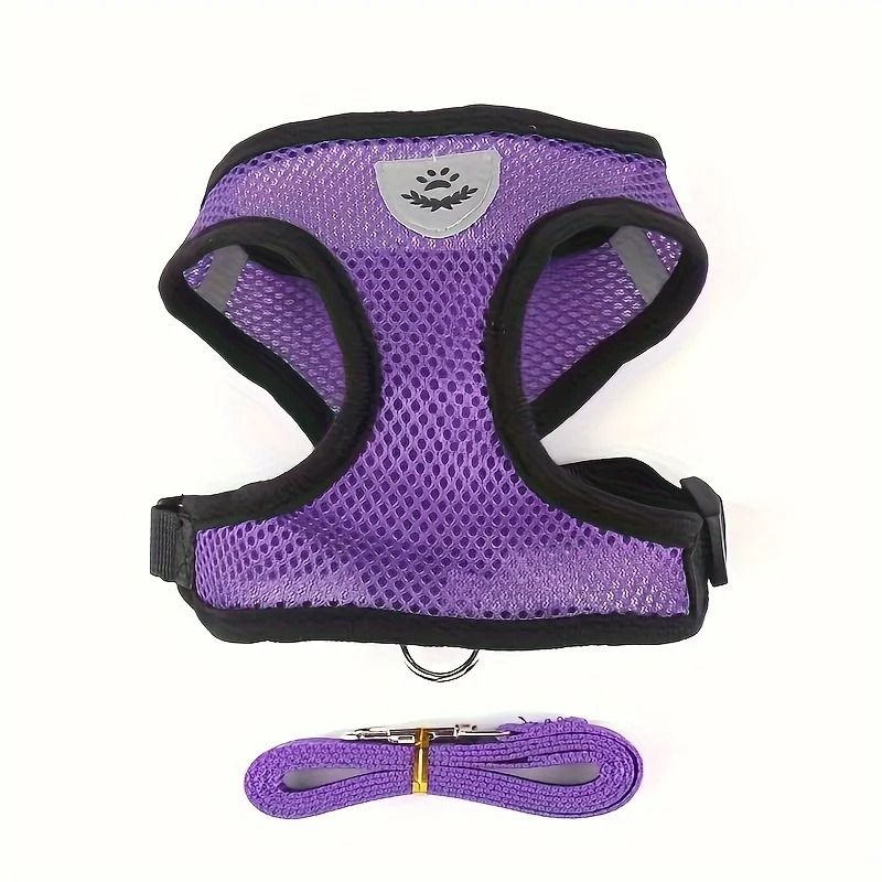Escape Proof Reflective Cat Harness And Leash Set For Outdoor Walking 8