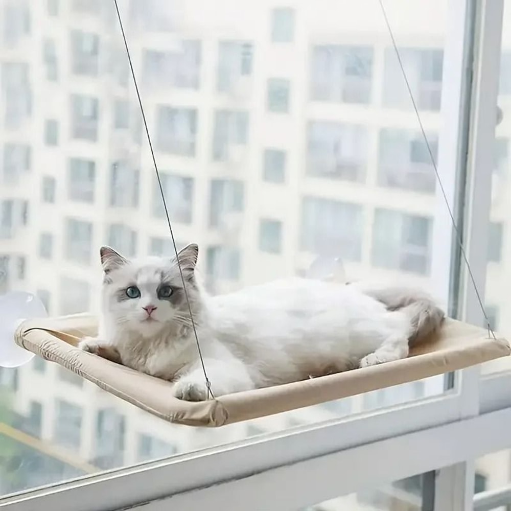 Ultra Soft Cat Window Hammock Bed Cozy Mounted Perch For Indoor Cats 10
