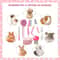 8 Piece Pet Grooming Kit With Self Cleaning Cat Brush And Nail Clippers 5
